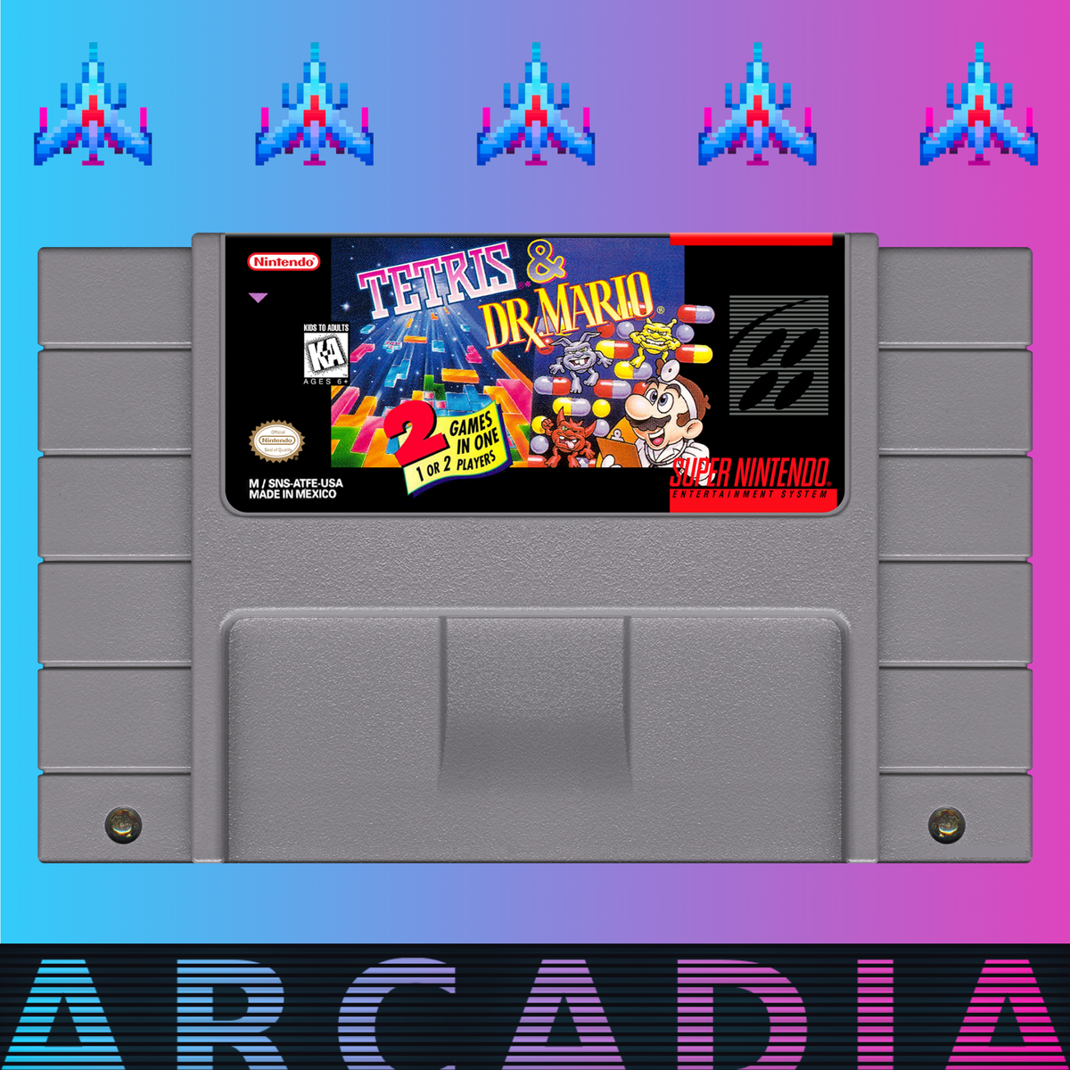 Tetris & Dr. Mario (Super Nintendo) (Loose Cartridge)