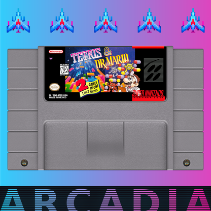 Tetris & Dr. Mario (Super Nintendo) (Loose Cartridge)